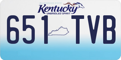 KY license plate 651TVB