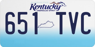KY license plate 651TVC