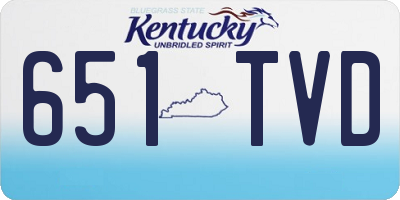 KY license plate 651TVD