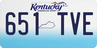 KY license plate 651TVE