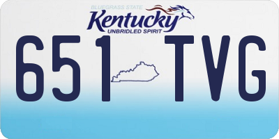 KY license plate 651TVG