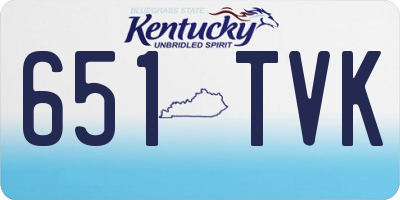 KY license plate 651TVK