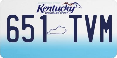 KY license plate 651TVM