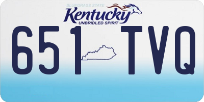 KY license plate 651TVQ