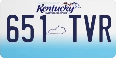 KY license plate 651TVR