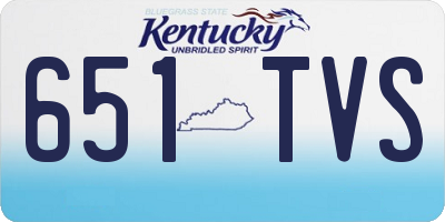 KY license plate 651TVS