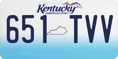 KY license plate 651TVV