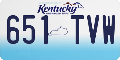 KY license plate 651TVW