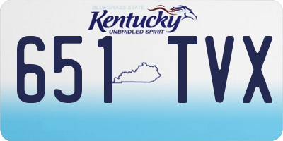 KY license plate 651TVX