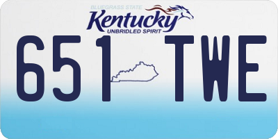KY license plate 651TWE