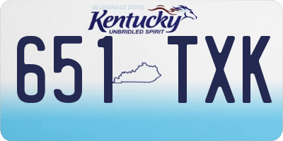 KY license plate 651TXK