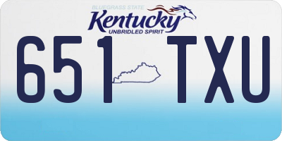 KY license plate 651TXU