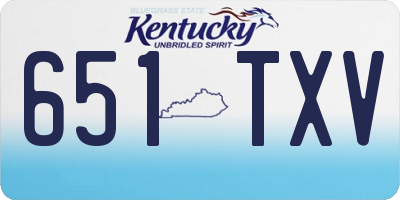 KY license plate 651TXV