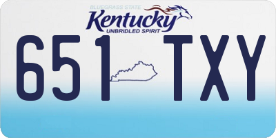 KY license plate 651TXY