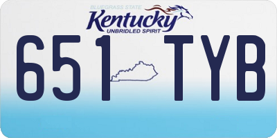 KY license plate 651TYB