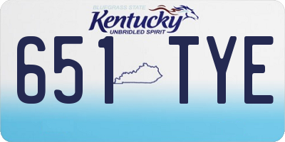 KY license plate 651TYE