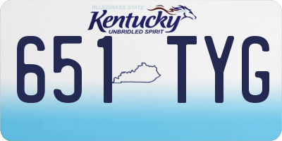 KY license plate 651TYG