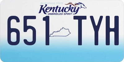 KY license plate 651TYH