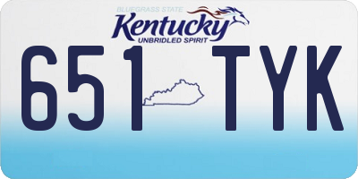 KY license plate 651TYK