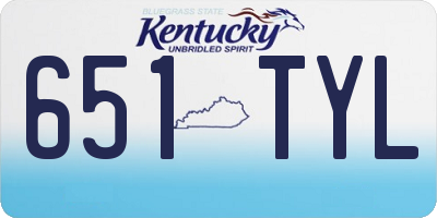 KY license plate 651TYL