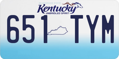KY license plate 651TYM