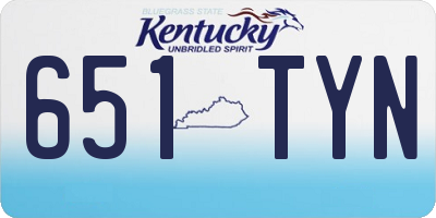 KY license plate 651TYN