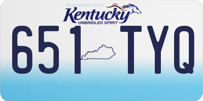 KY license plate 651TYQ