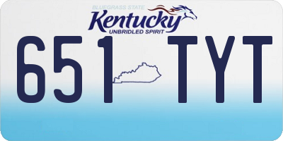 KY license plate 651TYT