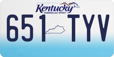 KY license plate 651TYV