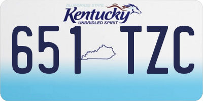 KY license plate 651TZC