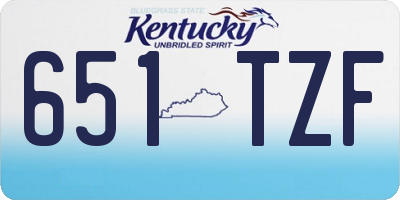 KY license plate 651TZF