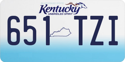 KY license plate 651TZI