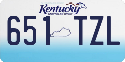 KY license plate 651TZL