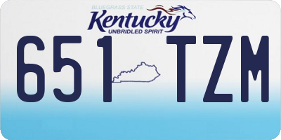 KY license plate 651TZM