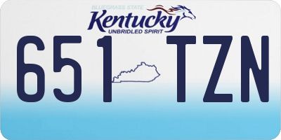KY license plate 651TZN