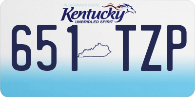 KY license plate 651TZP