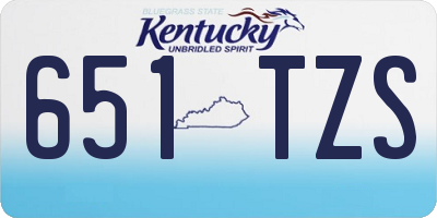 KY license plate 651TZS