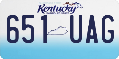KY license plate 651UAG