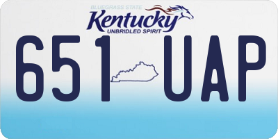 KY license plate 651UAP