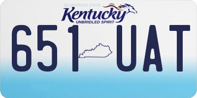 KY license plate 651UAT