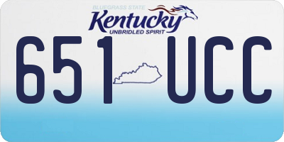 KY license plate 651UCC