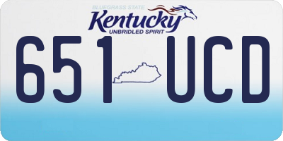 KY license plate 651UCD