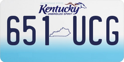 KY license plate 651UCG