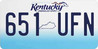 KY license plate 651UFN