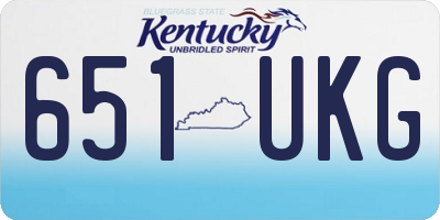 KY license plate 651UKG