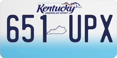 KY license plate 651UPX