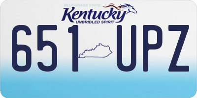 KY license plate 651UPZ