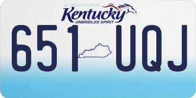 KY license plate 651UQJ