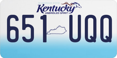 KY license plate 651UQQ