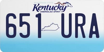 KY license plate 651URA